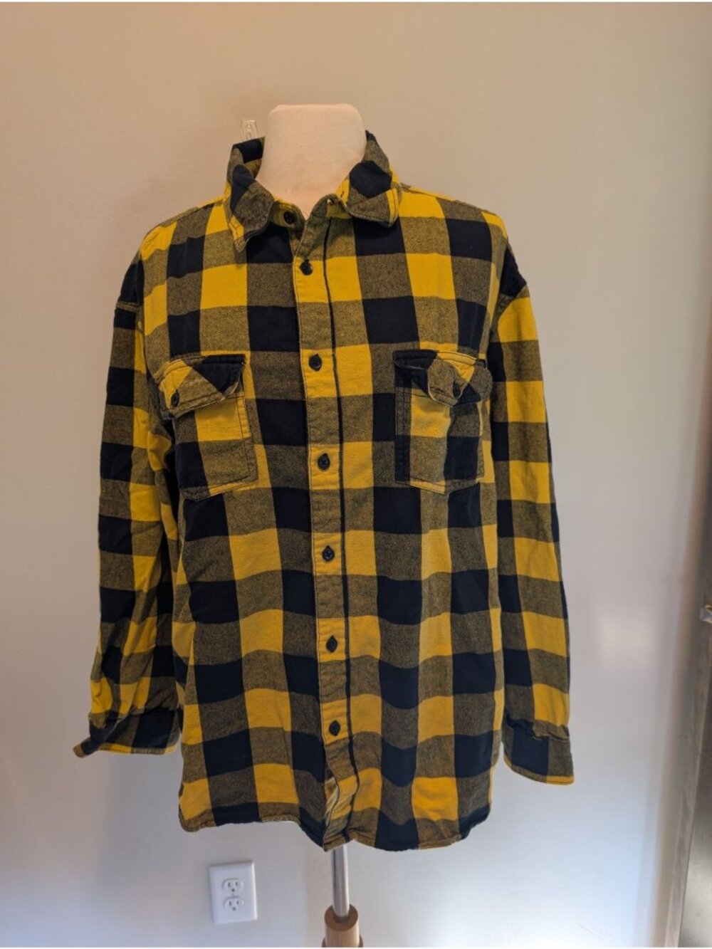 Checkered Flannel Shirt By Nova Men Large Lumberjack